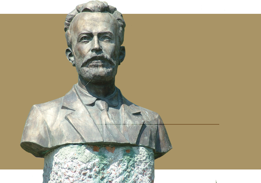 Перший пам'ятник Вікентія Хвойки в Україні, встановлений біля Київського обласного археологічного музею